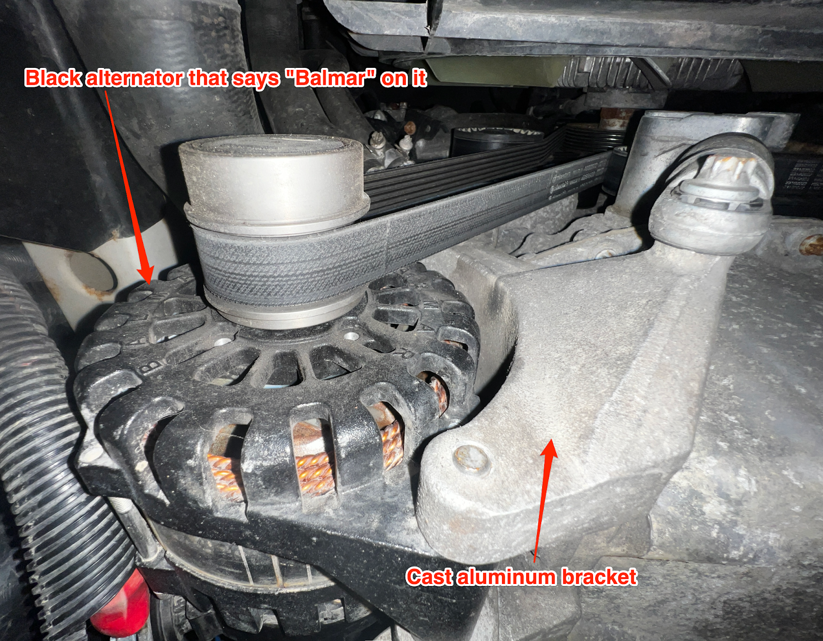 RoamRig Alternator & Belt Part Numbers